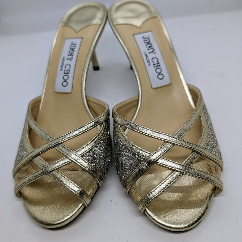 Jimmy Choo Open Toe Heels Size 6 (US)